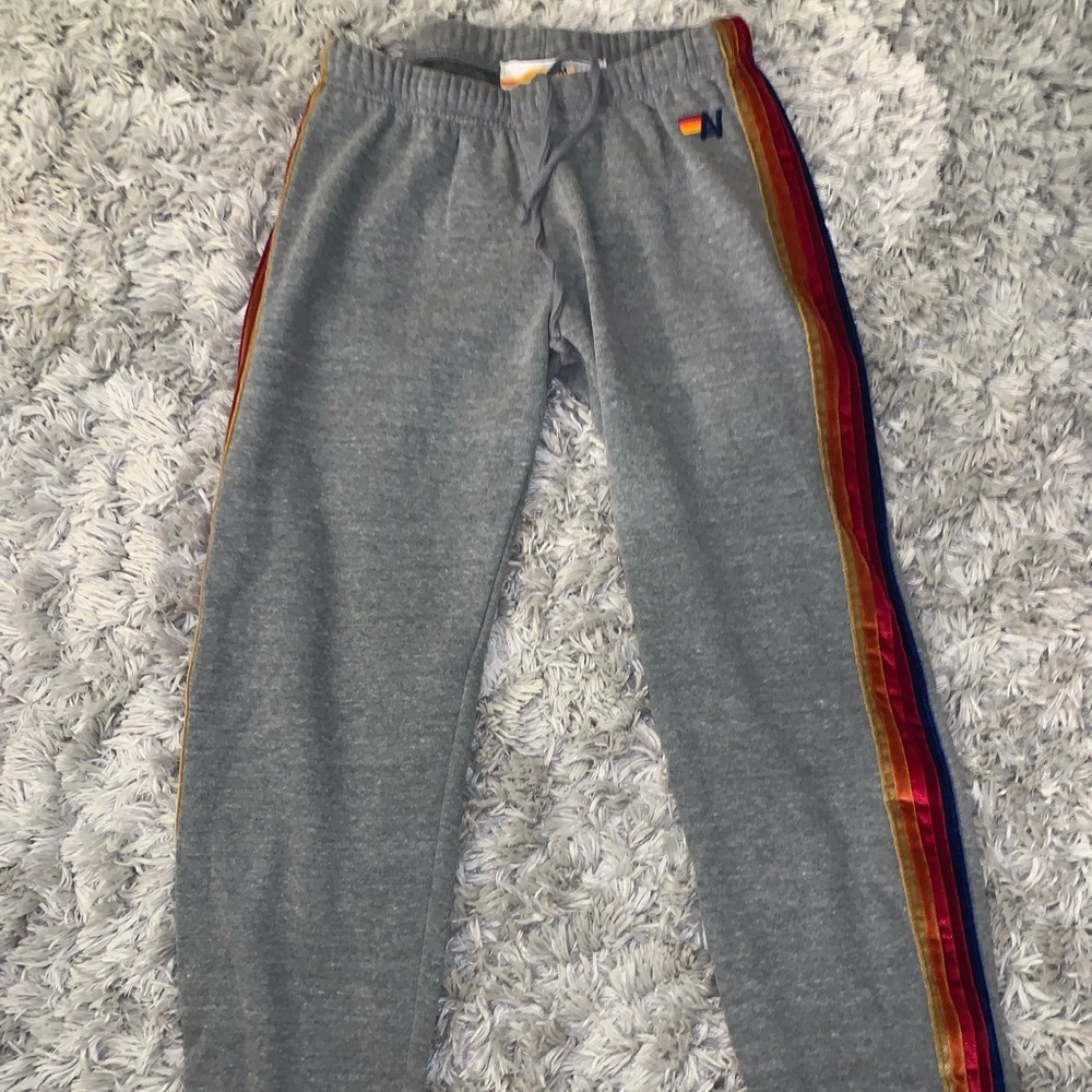 Aviator nation heather grey velvet sweatpants